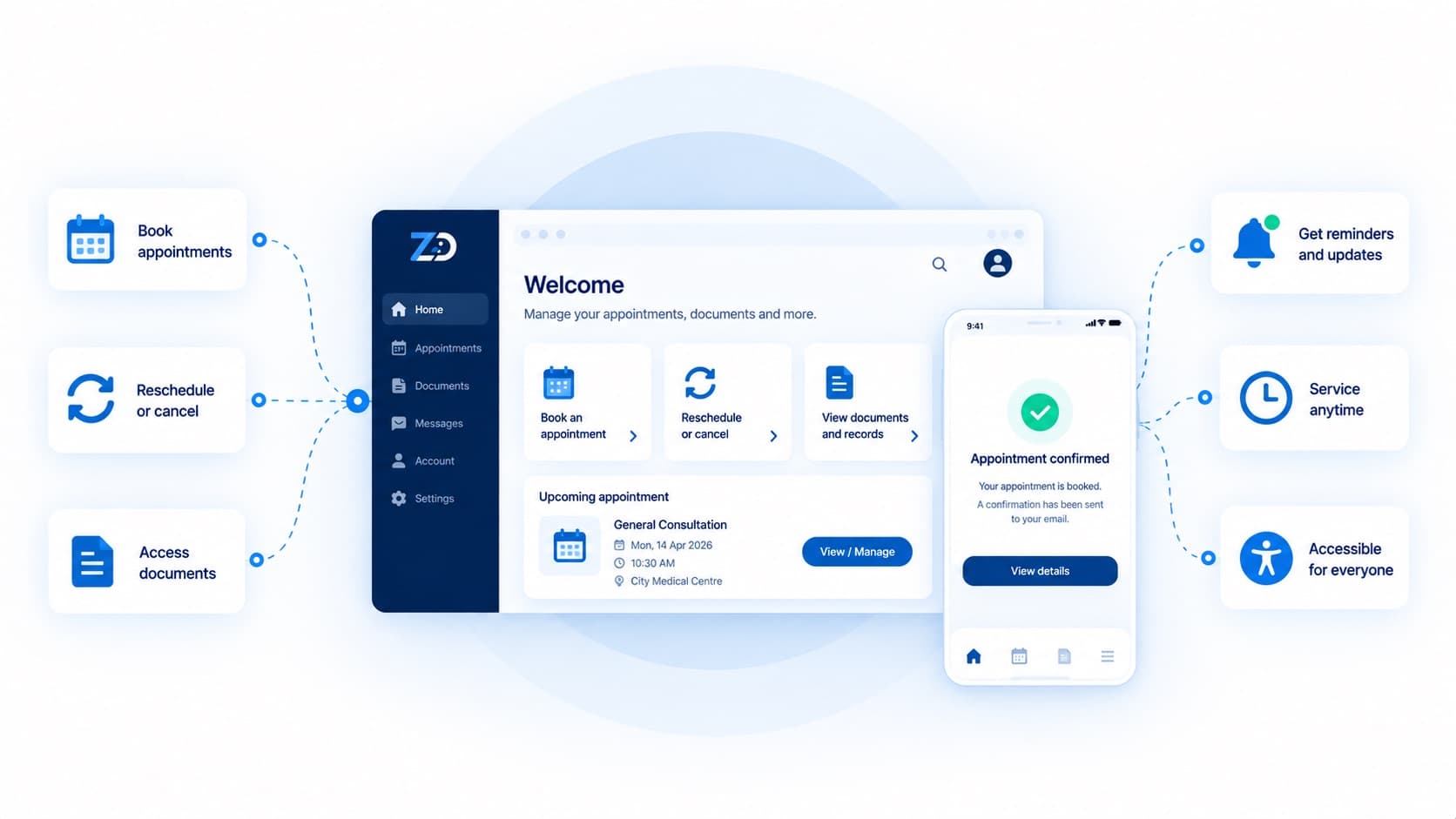 Customer portals and self-service booking